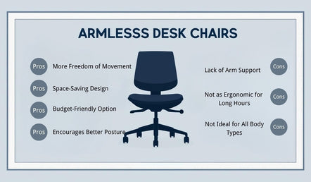 Is a Desk Chair Without Arms Right for You? Pros & Cons Explained